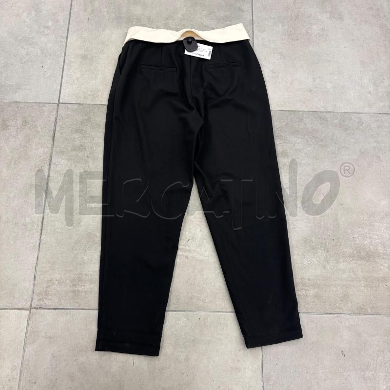 PANTALONE D SOUVENIR NERO RISVOLTO BIAMCO | Mercatino dell'Usato Roma torrevecchia 2