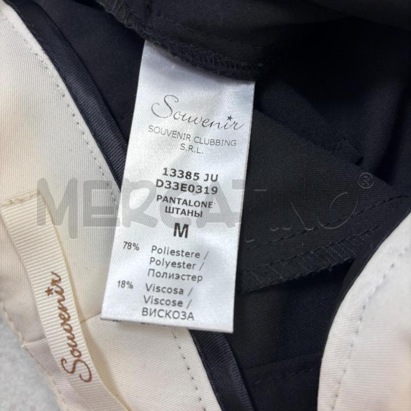PANTALONE D SOUVENIR NERO RISVOLTO BIAMCO | Mercatino dell'Usato Roma torrevecchia 5