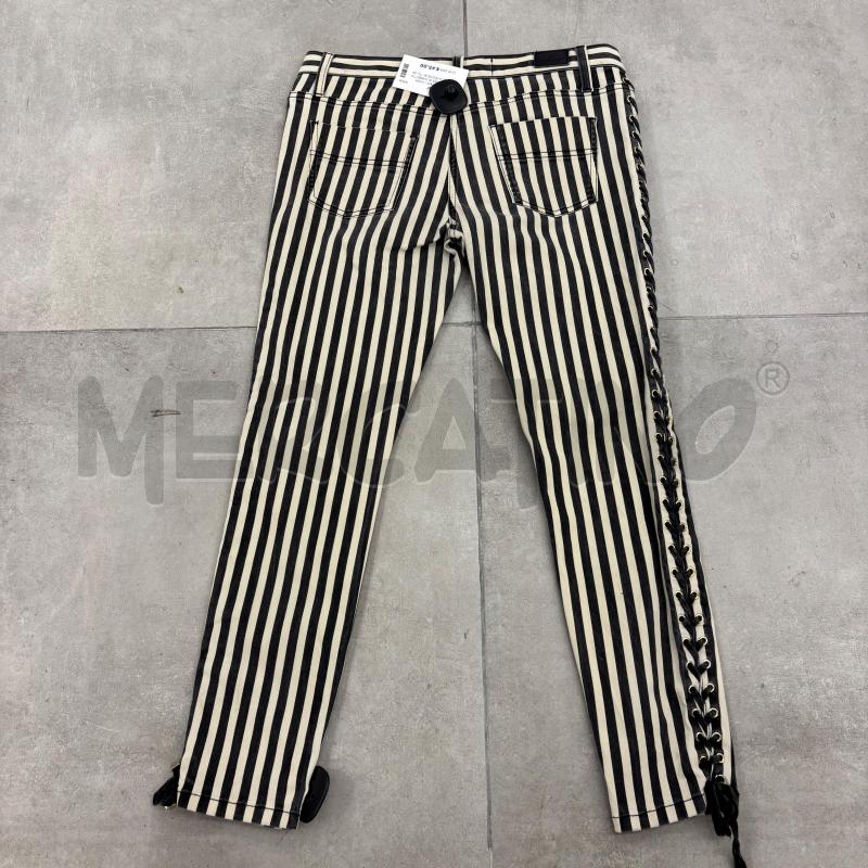 PANTALONE ELISABETTA FRANCHI RIGHE BIANCHE NERE | Mercatino dell'Usato Roma torrevecchia 2