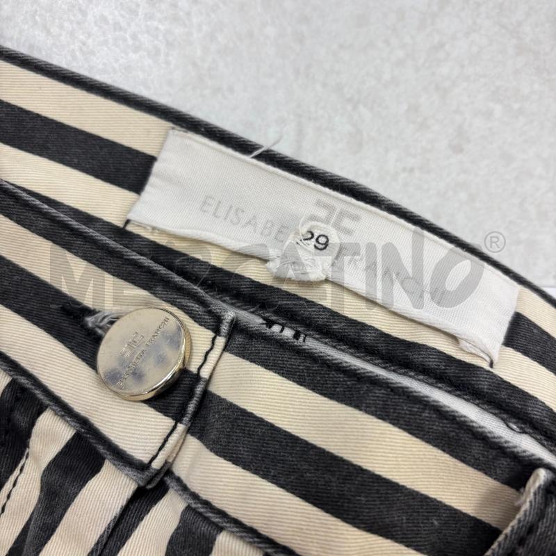 PANTALONE ELISABETTA FRANCHI RIGHE BIANCHE NERE | Mercatino dell'Usato Roma torrevecchia 4