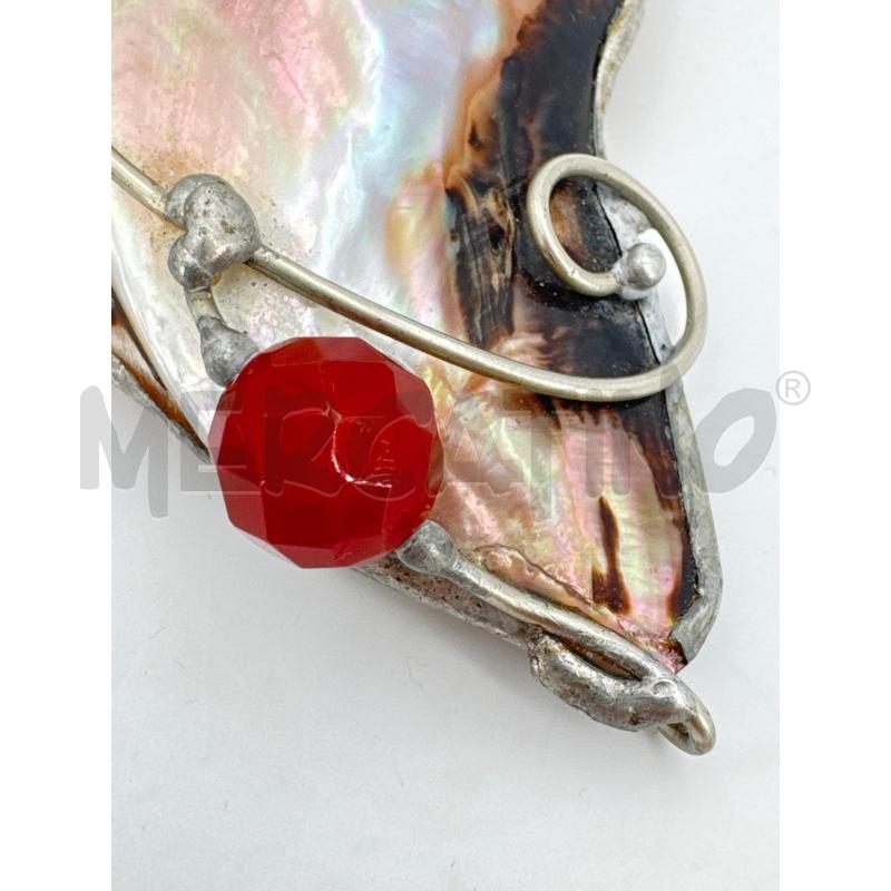 PENDENTE CONCHIGLIA PIETRE ARANCIONI | Mercatino dell'Usato Roma torrevecchia 4