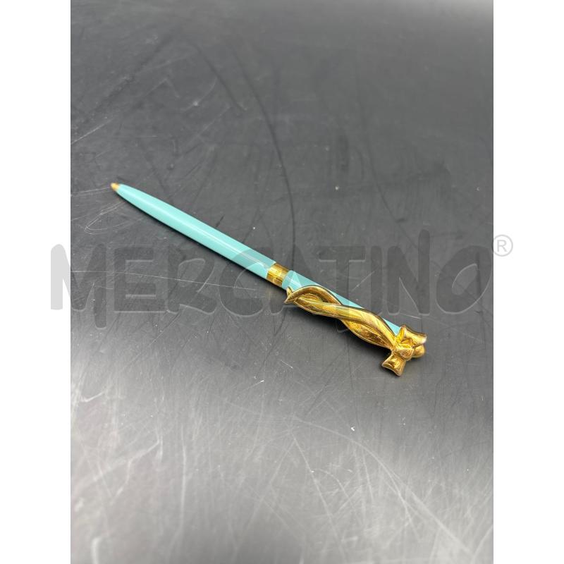 PENNA TIFFANY BIRO FIOCCO VERDE ACQUA | Mercatino dell'Usato Roma torrevecchia 1