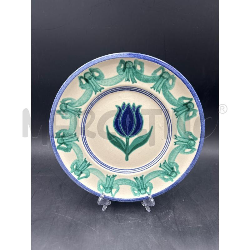 PIATTO THUN BOZEN FIORE BLU FIOCCHI VERDI | Mercatino dell'Usato Roma torrevecchia 1