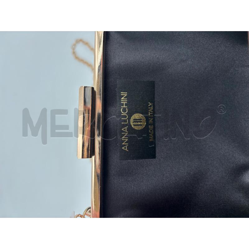 POCHETTE ANNA LUCHINI NERA CHARM DORATO CUORI SFERE | Mercatino dell'Usato Roma torrevecchia 4