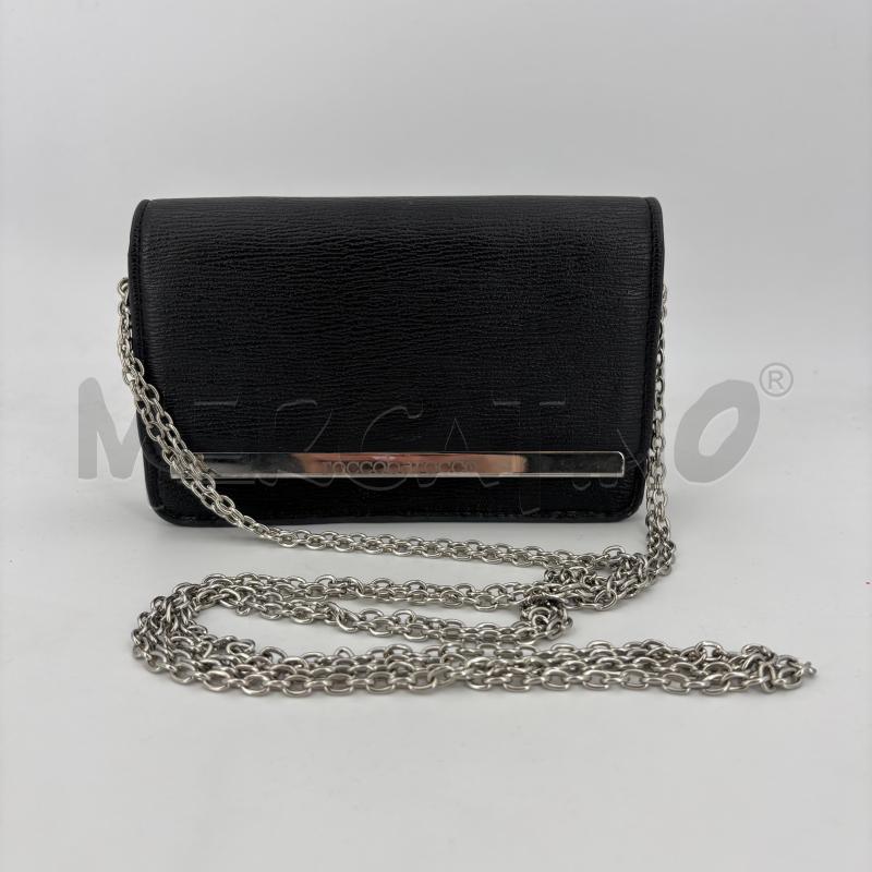 POCHETTE ROCCOBAROCCO NERA PELLE | Mercatino dell'Usato Roma torrevecchia 1
