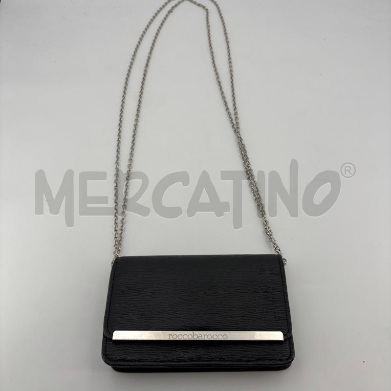 POCHETTE ROCCOBAROCCO NERA PELLE | Mercatino dell'Usato Roma torrevecchia 2