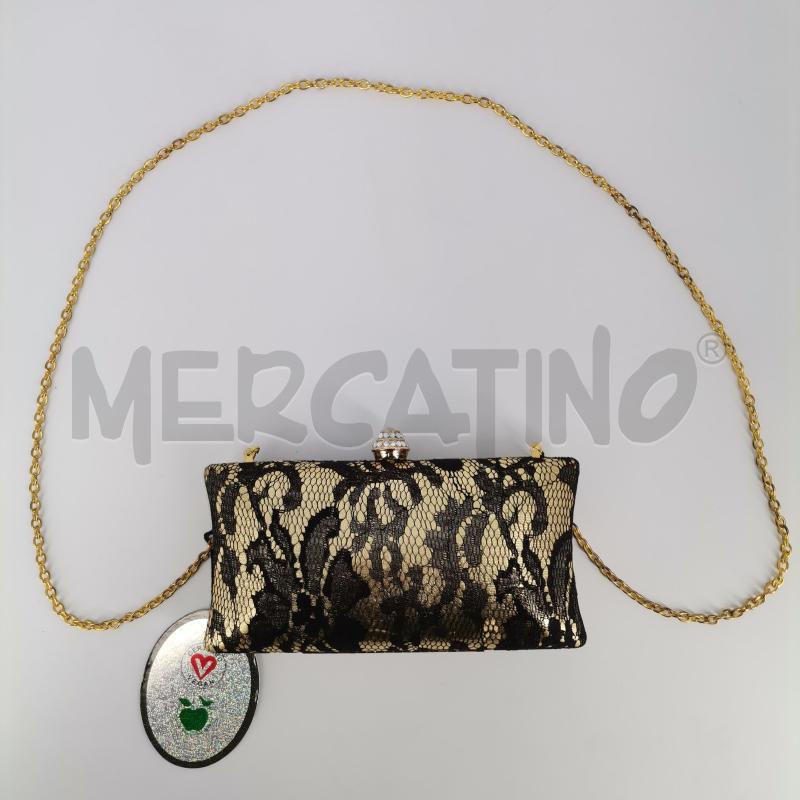 POCHETTE URBAN EXPRESSIONS DORATA PIZZO NERO | Mercatino dell'Usato Roma torrevecchia 2