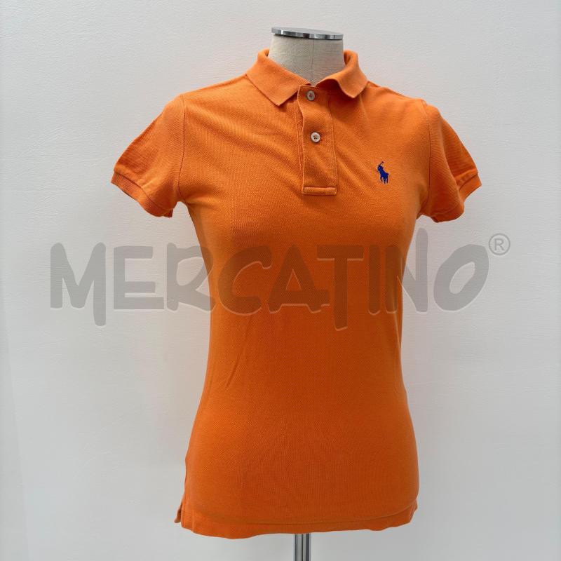 POLO D RALPH LAUREN ARANCIOINE CAVALLINO BLU SKINNY | Mercatino dell'Usato Roma torrevecchia 1