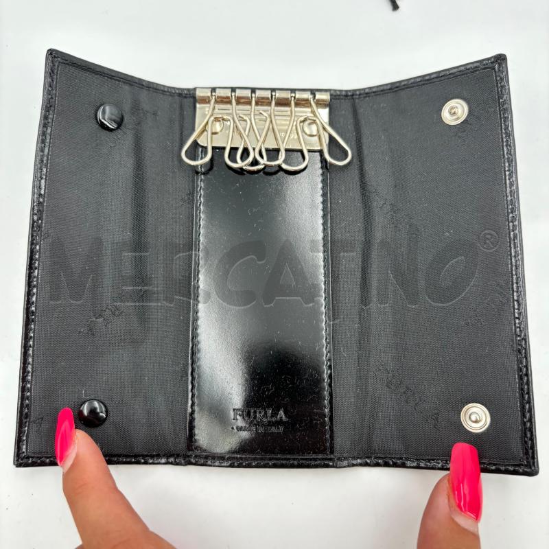 PORTA CHIAVI FURLA PELLE NERO LUCIDO | Mercatino dell'Usato Roma torrevecchia 2