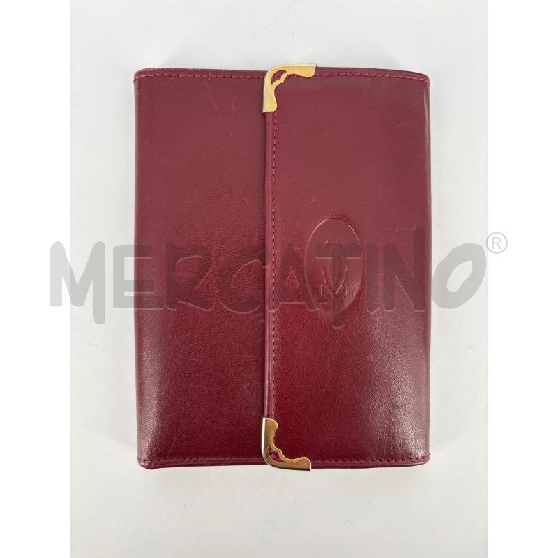 PORTA FOGLIO CARTIER PELLE ROSSO  | Mercatino dell'Usato Roma torrevecchia 1