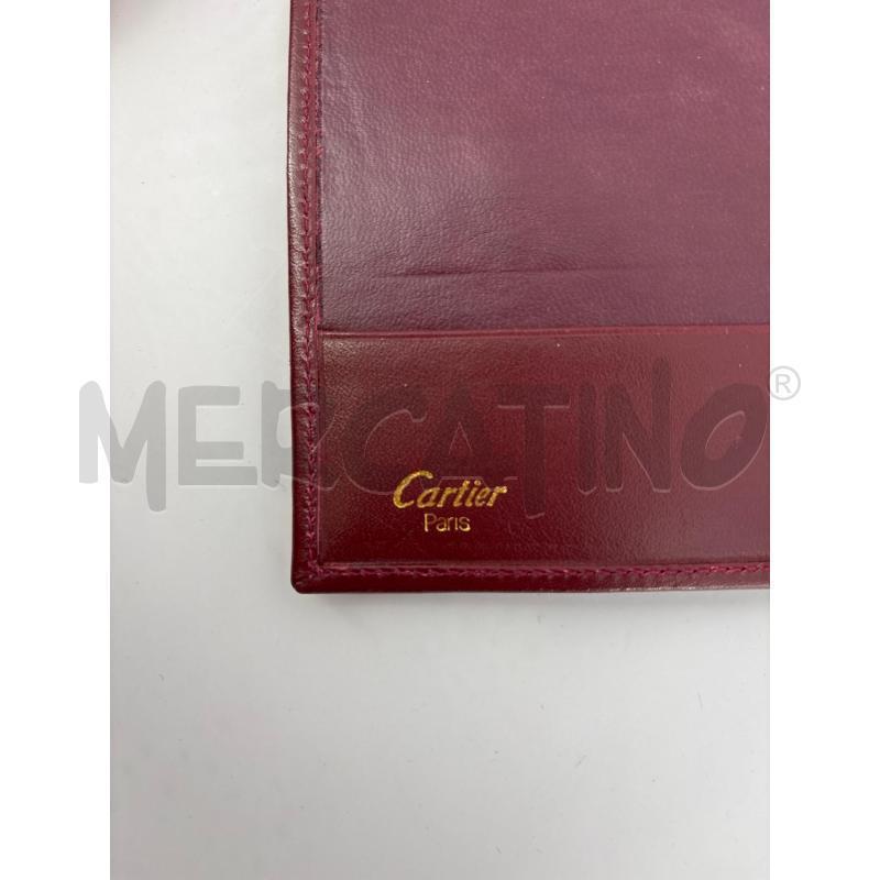 PORTA FOGLIO CARTIER PELLE ROSSO  | Mercatino dell'Usato Roma torrevecchia 4