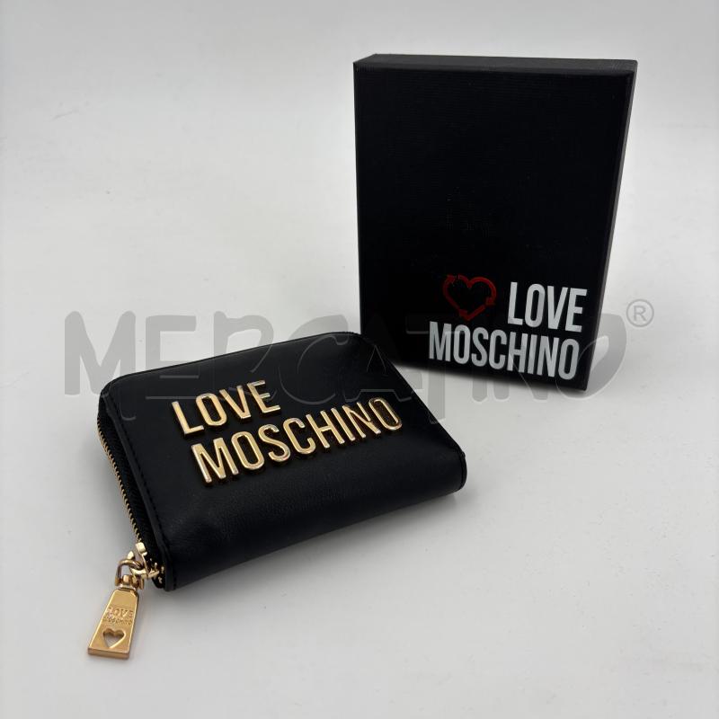 PORTA FOGLIO LOVE MOSCHINO NERO SCRITTA DORATA | Mercatino dell'Usato Roma torrevecchia 1