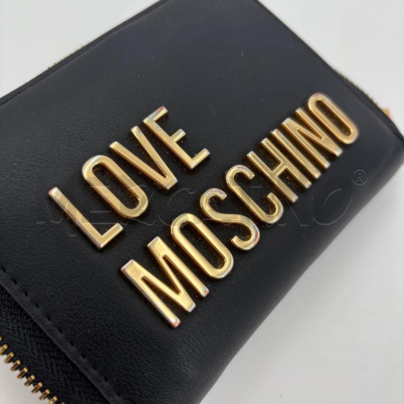 PORTA FOGLIO LOVE MOSCHINO NERO SCRITTA DORATA | Mercatino dell'Usato Roma torrevecchia 5