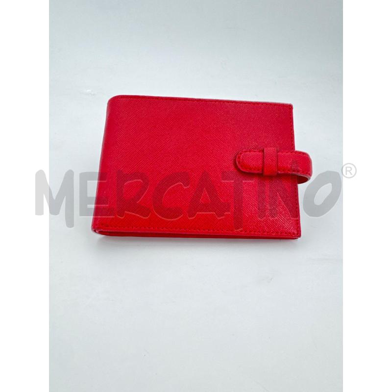 PORTA FOGLIO VERA PELLE ROSSO  | Mercatino dell'Usato Roma torrevecchia 1