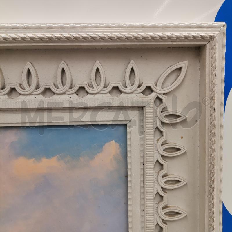 QUADRO BARCHE VISTA PORTO CORNICE BIANCA GRANDE | Mercatino dell'Usato Roma torrevecchia 2
