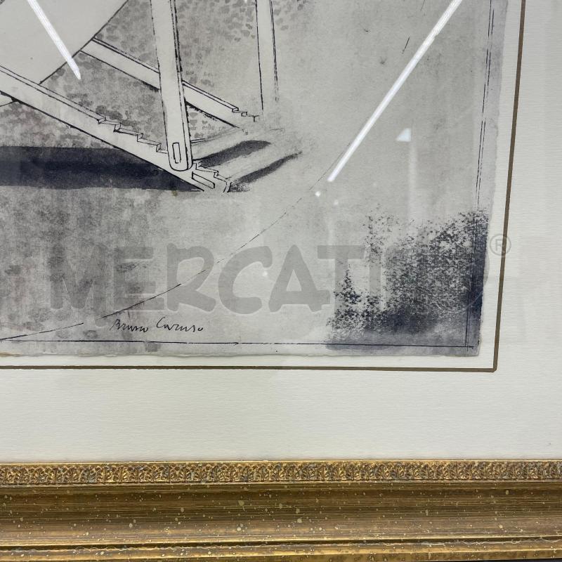 QUADRO BRUNO CARUSO TECNICA MISTA SPIAGGIA PRIVATA A NIZZA | Mercatino dell'Usato Roma torrevecchia 4