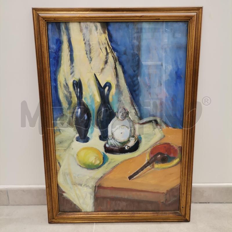 QUADRO BUDDHA SU TAVOLO SFONDO BLU | Mercatino dell'Usato Roma torrevecchia 1