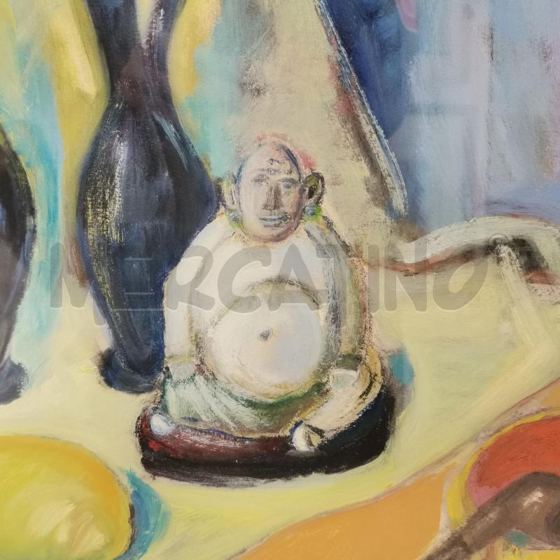 QUADRO BUDDHA SU TAVOLO SFONDO BLU | Mercatino dell'Usato Roma torrevecchia 3