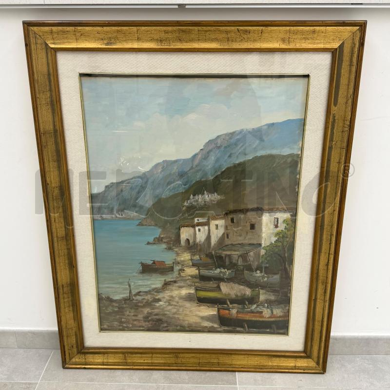 QUADRO CASETTE BIANCHE SU LAGO | Mercatino dell'Usato Roma torrevecchia 1
