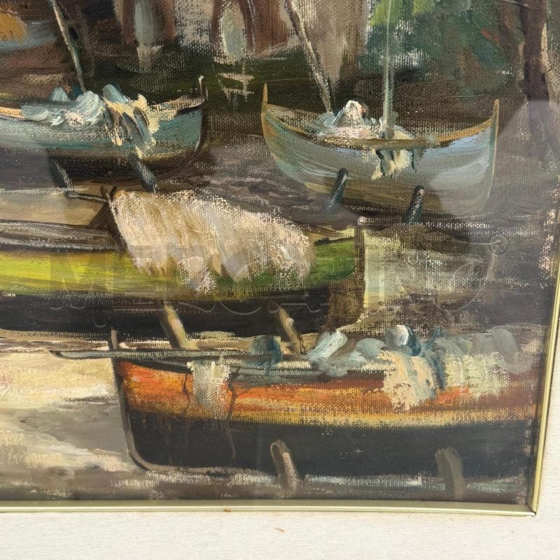 QUADRO CASETTE BIANCHE SU LAGO | Mercatino dell'Usato Roma torrevecchia 4