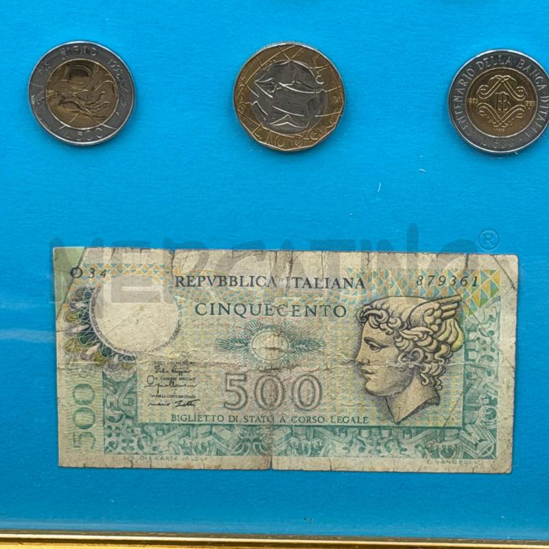 QUADRO COLLEZIONE MONETE/BANCONOTE UNA LIRA | Mercatino dell'Usato Roma torrevecchia 3