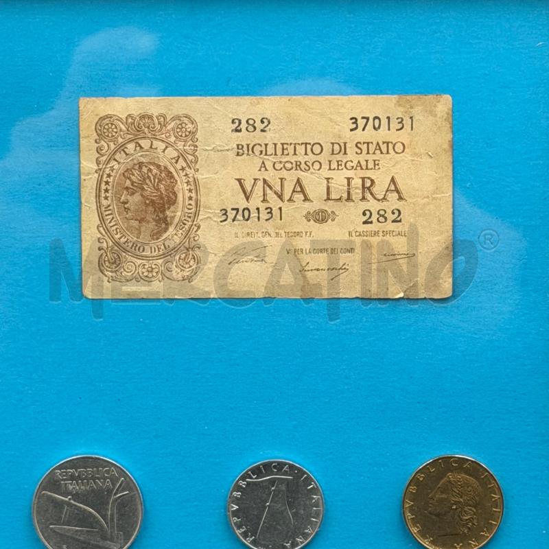 QUADRO COLLEZIONE MONETE/BANCONOTE UNA LIRA | Mercatino dell'Usato Roma torrevecchia 4