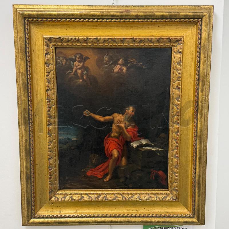 QUADRO DIPINTO EPOCA SAN GIROLAMO 68X58 | Mercatino dell'Usato Roma torrevecchia 1