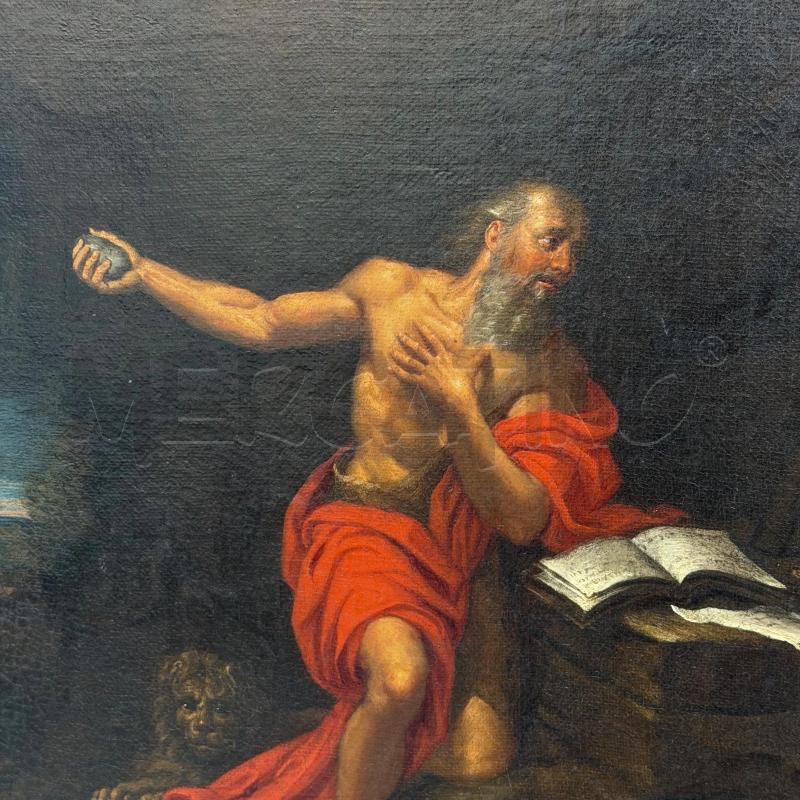 QUADRO DIPINTO EPOCA SAN GIROLAMO 68X58 | Mercatino dell'Usato Roma torrevecchia 2