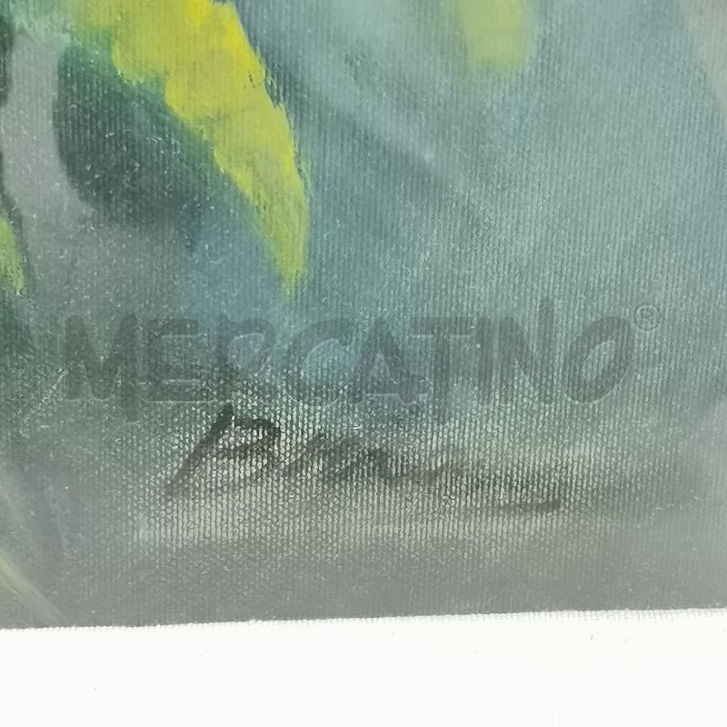 QUADRO DIPINTO MAZZO 4 FIORI BLU  | Mercatino dell'Usato Roma torrevecchia 4