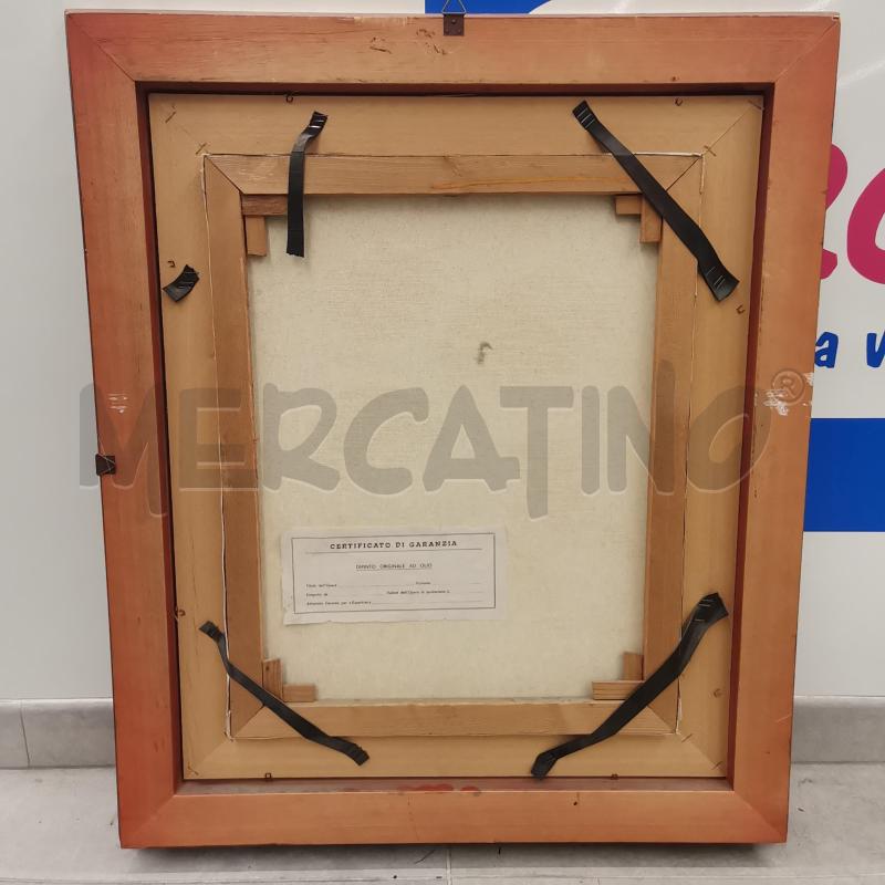 QUADRO DIPINTO MAZZO 4 FIORI BLU  | Mercatino dell'Usato Roma torrevecchia 5