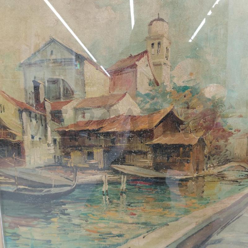 QUADRO DIPINTO VENEZIA CAMPANILE 82X72 | Mercatino dell'Usato Roma torrevecchia 4