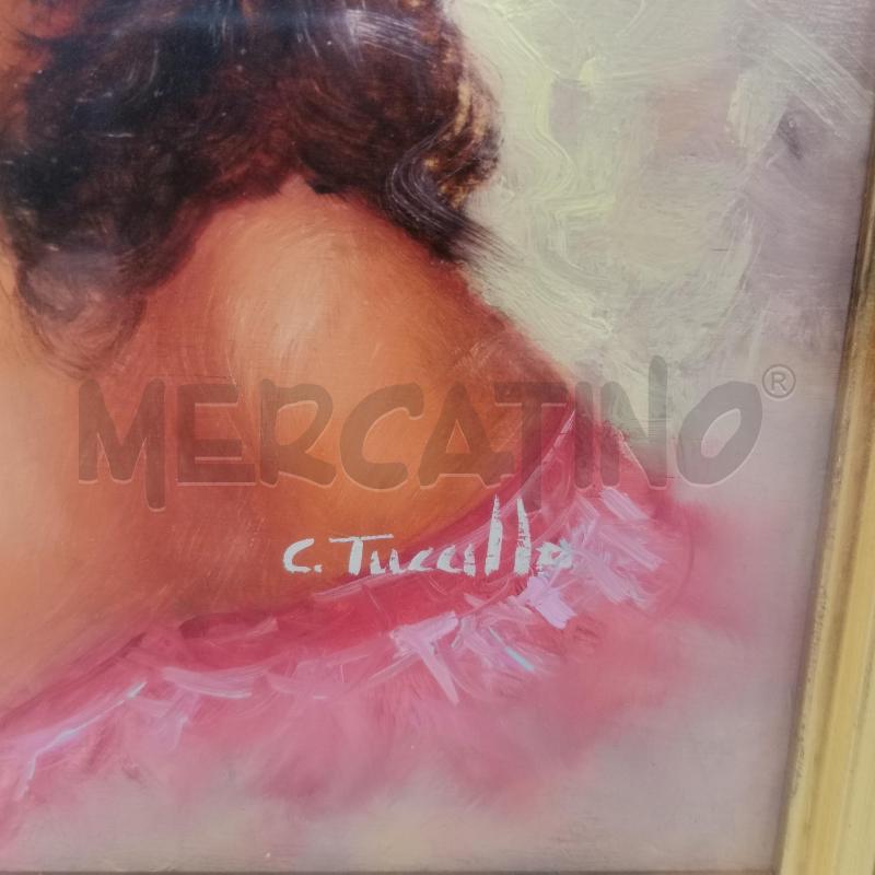 QUADRO DONNA ORECCHINI CELESTI C/DOR | Mercatino dell'Usato Roma torrevecchia 3