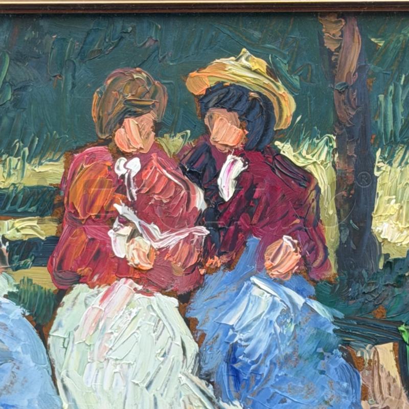 QUADRO DONNE SU PANCHINA C/DOR | Mercatino dell'Usato Roma torrevecchia 2