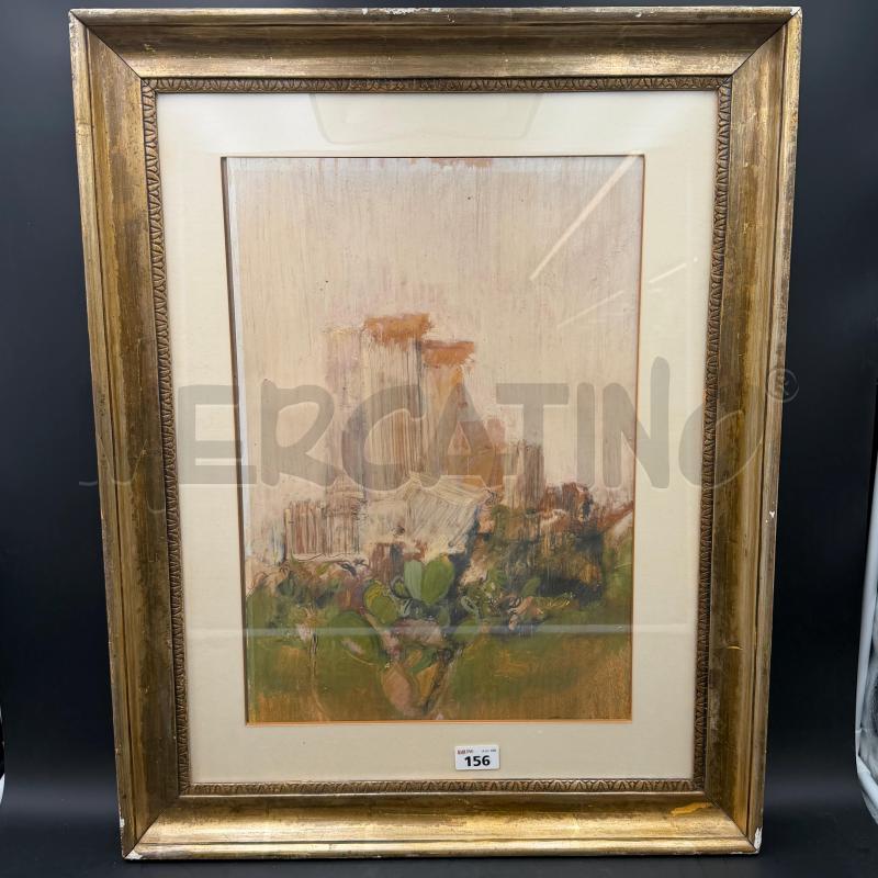 QUADRO GIANCARLO CAZZANIGA EDIFICIO FICHI D'INDIA | Mercatino dell'Usato Roma torrevecchia 1