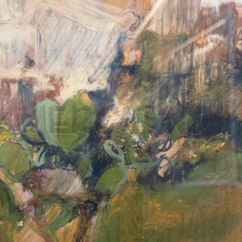 QUADRO GIANCARLO CAZZANIGA EDIFICIO FICHI D'INDIA | Mercatino dell'Usato Roma torrevecchia 2