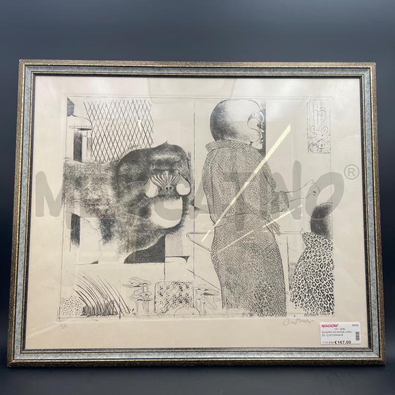 QUADRO INCISIONE CARUSO 12/25 DONNA BABBUINO  | Mercatino dell'Usato Roma torrevecchia 1