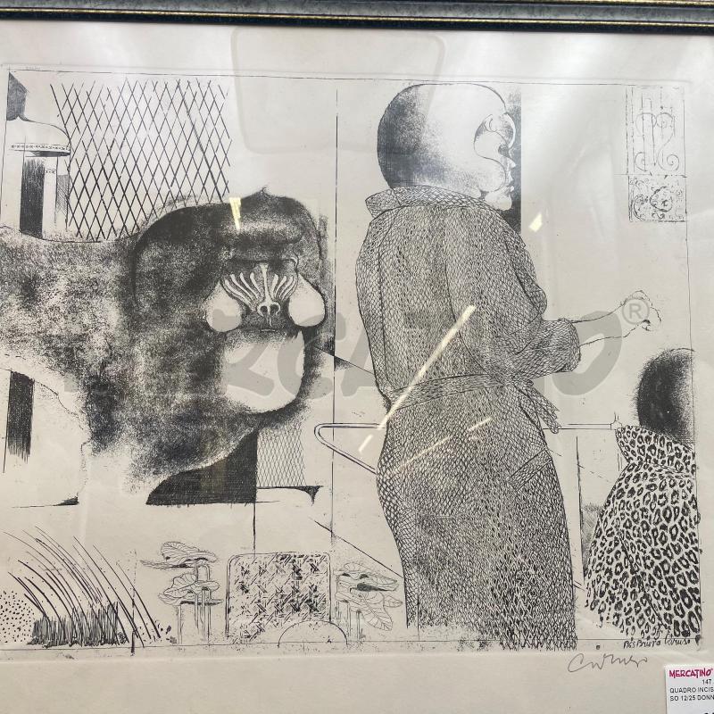 QUADRO INCISIONE CARUSO 12/25 DONNA BABBUINO  | Mercatino dell'Usato Roma torrevecchia 3