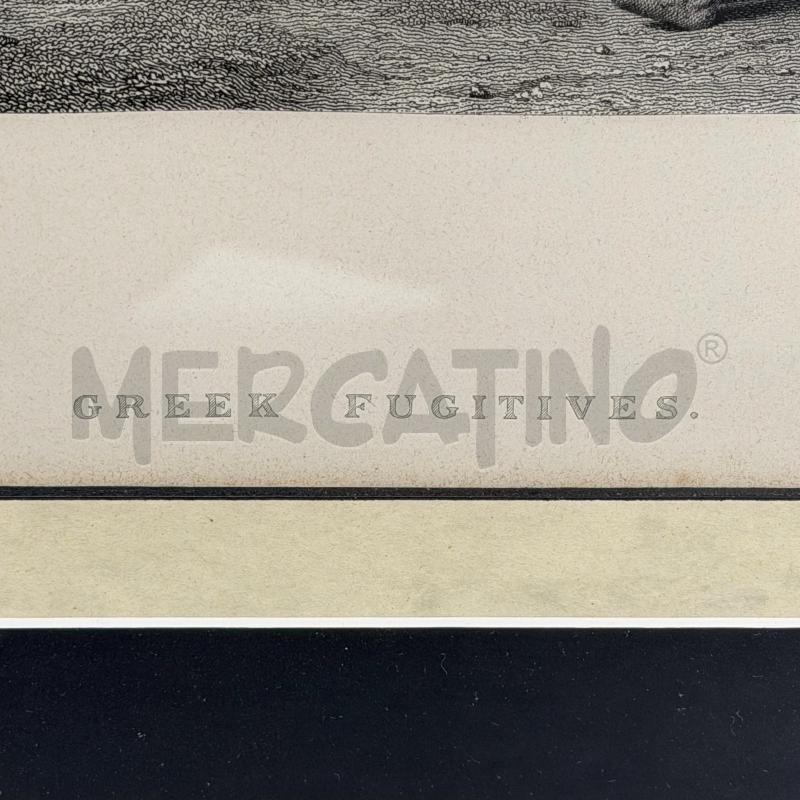 QUADRO INCISIONE GREEK FUGITIVES CORNICE LEGNO DORATO | Mercatino dell'Usato Roma torrevecchia 4