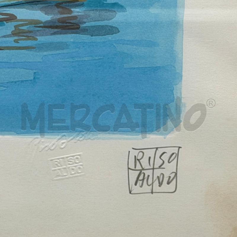 QUADRO LA CASA DEL PESCATORE FIRMA ALDO RISO 57X42 | Mercatino dell'Usato Roma torrevecchia 3
