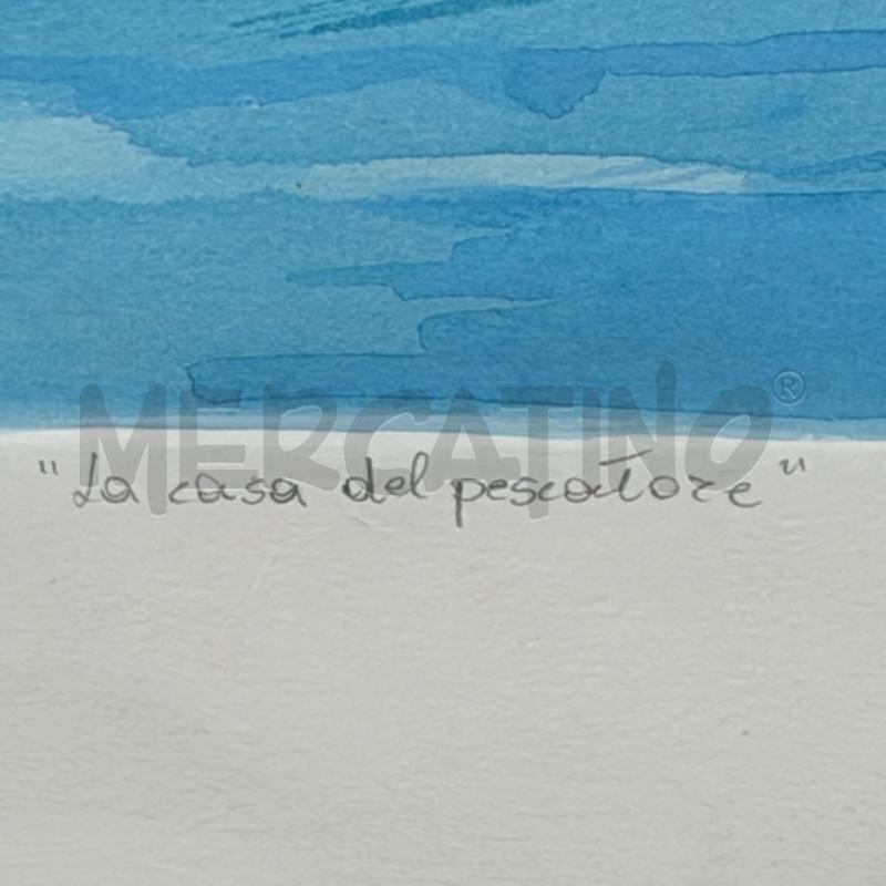 QUADRO LA CASA DEL PESCATORE FIRMA ALDO RISO 57X42 | Mercatino dell'Usato Roma torrevecchia 4