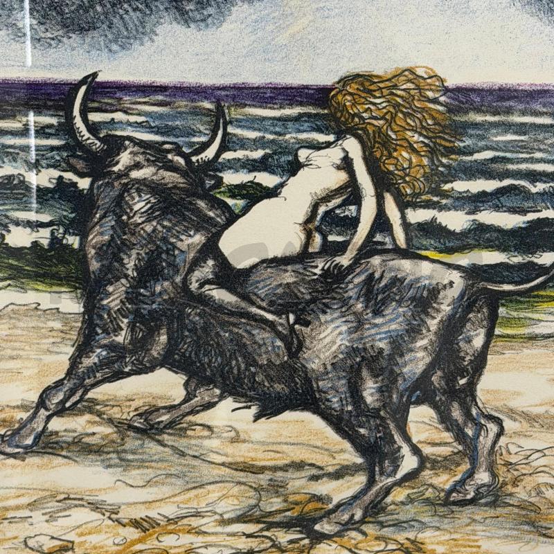 QUADRO LITOGRAFIA GUTTUSO 113/240 DONNA E TORO | Mercatino dell'Usato Roma torrevecchia 2