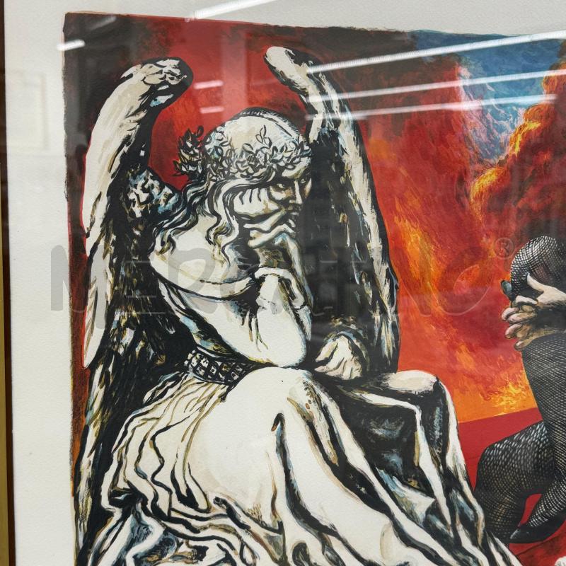 QUADRO LITOGRAFIA GUTTUSO ANGELO UOMO CHE LEGGE | Mercatino dell'Usato Roma torrevecchia 2