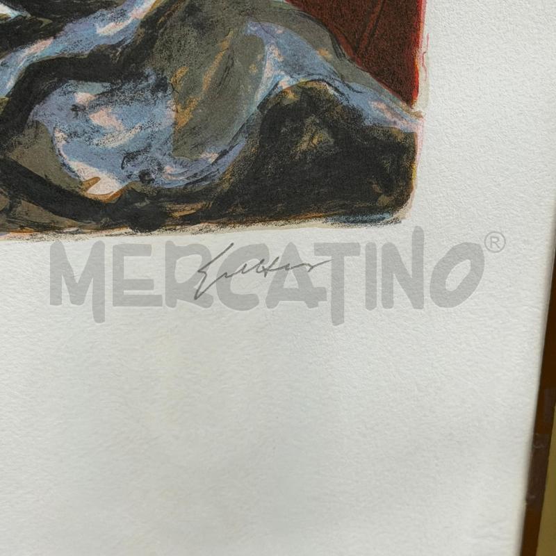 QUADRO LITOGRAFIA GUTTUSO ANGELO UOMO CHE LEGGE | Mercatino dell'Usato Roma torrevecchia 5