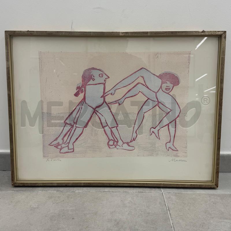 QUADRO LITO FIRMA MACCARI LUI LEI GAMBE | Mercatino dell'Usato Roma torrevecchia 1