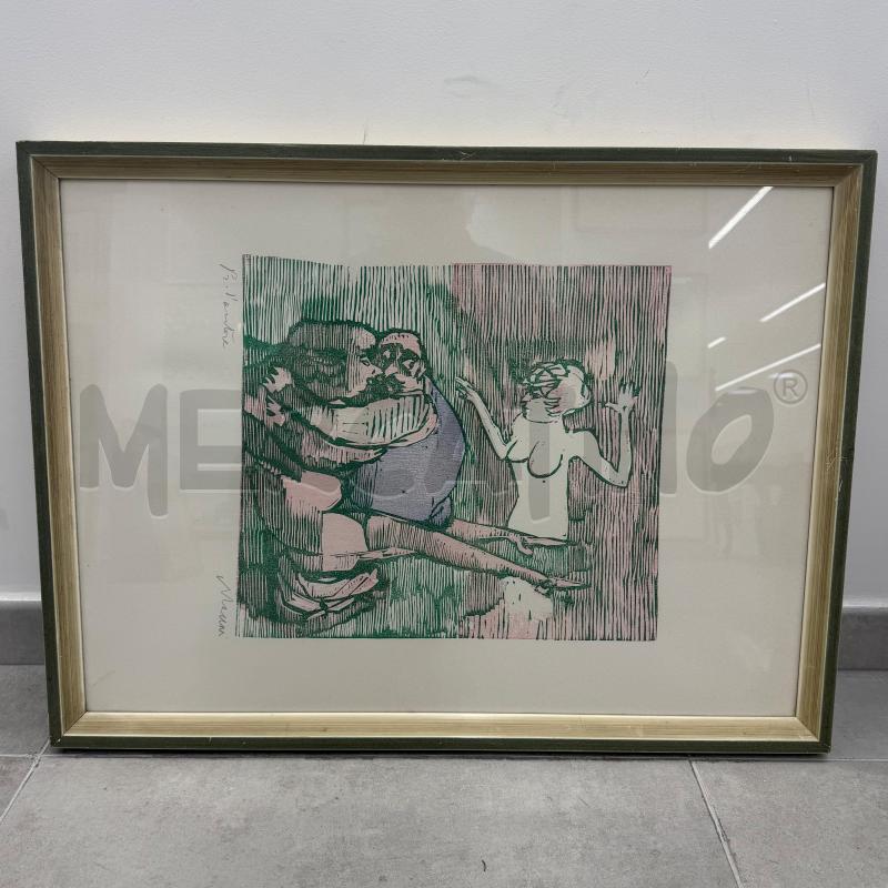 QUADRO LITO FIRMA MACCARI SCENA EROTICA | Mercatino dell'Usato Roma torrevecchia 1