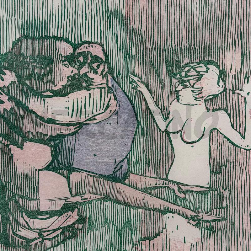 QUADRO LITO FIRMA MACCARI SCENA EROTICA | Mercatino dell'Usato Roma torrevecchia 2