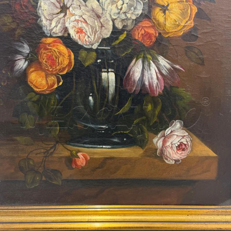 QUADRO MAZZO FIORI VASO NERO C/DOR | Mercatino dell'Usato Roma torrevecchia 4