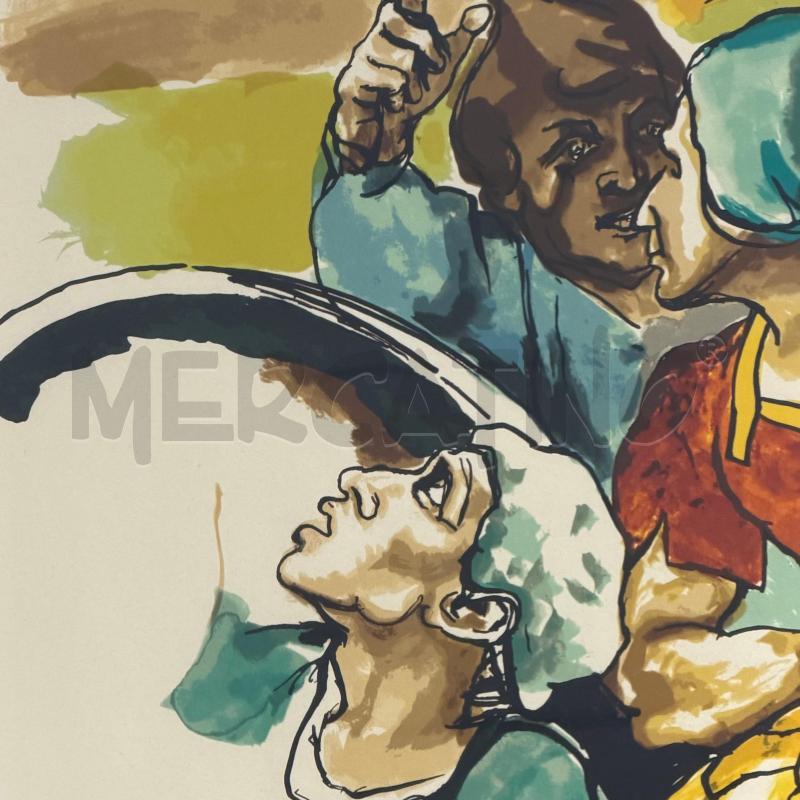 QUADRO PDA GUTTUSO CONTADINI C/RADICA | Mercatino dell'Usato Roma torrevecchia 3