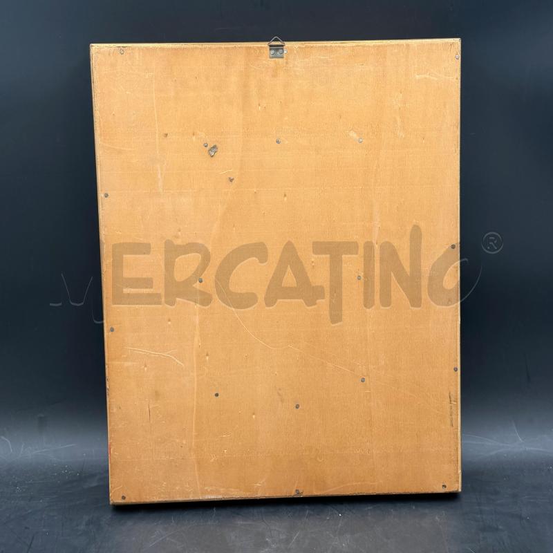QUADRO PEDONE ROSSO VASO FIORI GIALLI C/DOR | Mercatino dell'Usato Roma torrevecchia 5