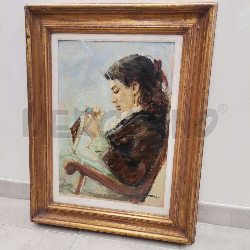 QUADRO RAGAZZA CON FAZZOLETTO SEDUTA C/DOR | Mercatino dell'Usato Roma torrevecchia 2